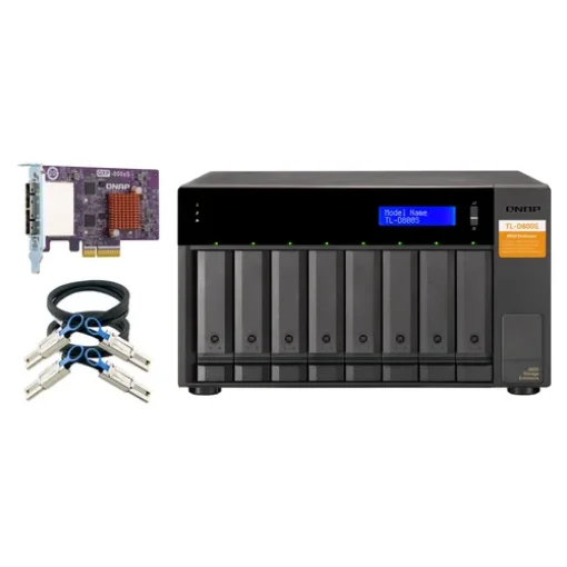 Picture of Qnap TL-D800S Storage Drive Enclosure Hdd/Ssd Enclosure Black, Grey 2.5/3.5" - TL-D800S