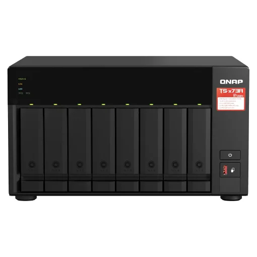 Picture of Qnap TS-873A Nas Tower Ryzen Embedded V1500B 8 Gb DDR4 0 Tb Qnap Turbo System Black - TS-873A-8G