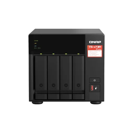 Picture of Qnap TS-473A Nas Tower Ryzen Embedded V1500B 8 Gb DDR4 0 Tb Qnap Turbo System Black - TS-473A-8G