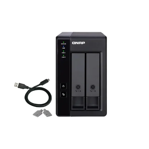 Picture of Qnap Tr-002 Storage Drive Enclosure Hdd/Ssd Enclosure Black 2.5/3.5" - Tr-002