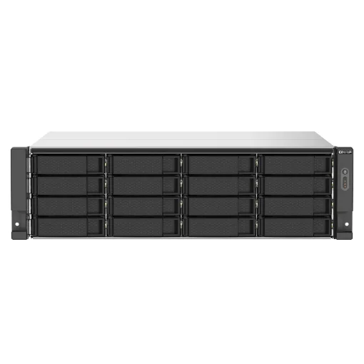 Picture of Qnap TS-1673AU-RP-16G Nas/Storage Server Rack (3U) Ryzen Embedded V1500B 16 Gb DDR4 0 Tb Qnap Qts Black, Grey - TS-1673AU-RP-16G