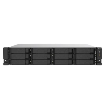 Picture of Qnap TS-1273AU-RP-8G Nas/Storage Server Rack (2U) Ryzen Embedded V1500B 8 Gb DDR4 0 Tb Qnap Qts Aluminium, Black - TS-1273AU-RP-8G