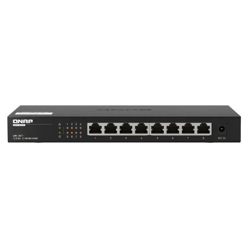 Picture of Qnap QSW-1108-8T Network Switch Unmanaged 2.5G Ethernet (100/1000/2500) Black - QSW-1108-8T