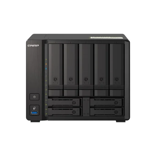 Picture of Qnap TS-H973AX Nas Tower Ryzen Embedded V1500B 32 Gb DDR4 0 Tb Quts Hero Black - TS-H973AX-32G
