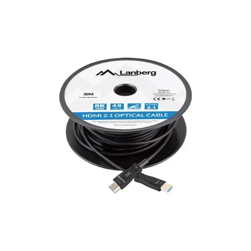 Picture of Lanberg CA-HDMI-30FB-0300-BK Hdmi Cable 40 M Hdmi Type a (Standard) Black - CA-HDMI-30FB-0300-BK