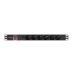 Picture of Lanberg PDU-06E-0200-BK Power Distribution Unit (Pdu) 6 Ac Outlet(S) 1U Black - PDU-06E-0200-BK
