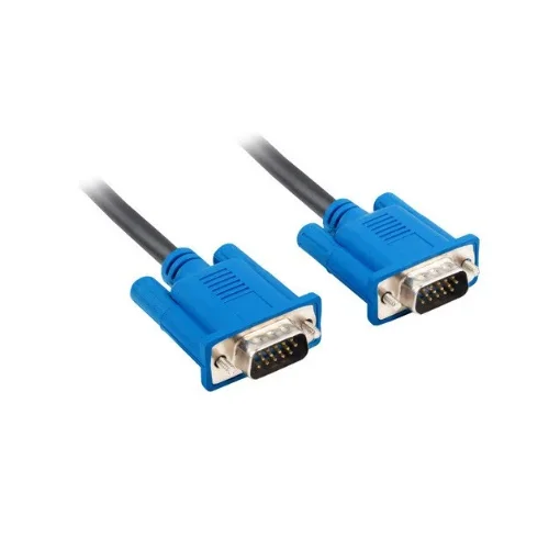 Picture of Lanberg CA-VGAC-10CU-0050-BK Vga Cable 5 M Vga (D-Sub) Black, Blue - CA-VGAC-10CU-0050-BK