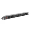 Picture of Lanberg PDU-02I1908I-0200-C20-BK Power Distribution Unit (Pdu) 10 Ac Outlet(S) 1U Black - PDU-02I1908I-0200-C20-BK