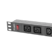 Picture of Lanberg PDU-02I1908I-0200-C20-BK Power Distribution Unit (Pdu) 10 Ac Outlet(S) 1U Black - PDU-02I1908I-0200-C20-BK