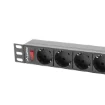 Picture of Lanberg PDU-09F-0300-BK Power Distribution Unit (Pdu) 9 Ac Outlet(S) 1U Black, Grey - PDU-09F-0300-BK