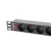 Picture of Lanberg PDU-09E-0300-BK Power Distribution Unit (Pdu) 9 Ac Outlet(S) 1U Black - PDU-09E-0300-BK