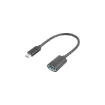 Picture of Lanberg Ad-Uc-Ua-04 Usb Cable Usb 3.2 Gen 1 (3.1 Gen 1) 0.15 M Usb a Usb C Black - Ad-Uc-Ua-04