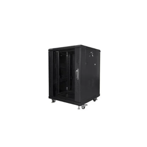 Picture of Lanberg FF01-6615-12B Rack Cabinet 15U Freestanding Rack Black - FF01-6615-12B