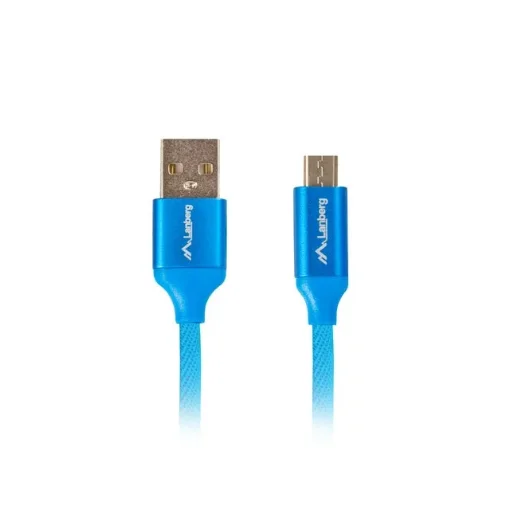 Picture of Lanberg CA-USBM-20CU-0010-BL Usb Cable Usb 2.0 1 M Micro-Usb a Usb a Blue - CA-USBM-20CU-0010-BL