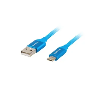 Picture of Lanberg CA-USBM-20CU-0018-BL Usb Cable Usb 2.0 1.8 M Micro-Usb a Usb a Blue - CA-USBM-20CU-0018-BL