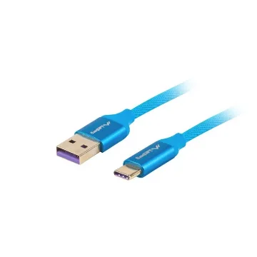 Picture of Lanberg CA-USBO-21CU-0010-BL Usb Cable Usb 2.0 1 M Usb a Usb C Blue - CA-USBO-21CU-0010-BL