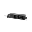Picture of Lanberg PDU-03E-0200-BK Power Distribution Unit (Pdu) 3 Ac Outlet(S) 1U Black - PDU-03E-0200-BK