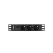Picture of Lanberg PDU-03E-0200-BK Power Distribution Unit (Pdu) 3 Ac Outlet(S) 1U Black - PDU-03E-0200-BK