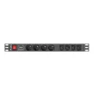 Picture of Lanberg Pdu-04E04i-0200-Bk Power Distribution Unit (Pdu) 4 Ac Outlet(S) 1U Black - Pdu-04E04i-0200-Bk