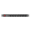 Picture of Lanberg PDU-07F-0200-IEC-BK Power Distribution Unit (Pdu) 7 Ac Outlet(S) 1U Black - PDU-07F-0200-IEC-BK