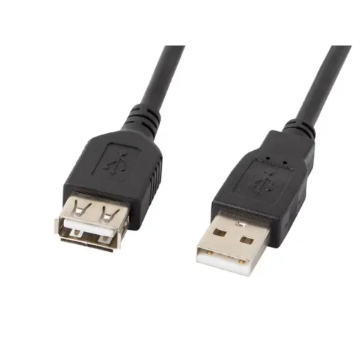Picture of Lanberg CA-USBE-10CC-0018-BK Usb Cable Usb 2.0 1.8 M Usb a Black - CA-USBE-10CC-0018-BK