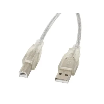 Picture of Lanberg CA-USBA-12CC-0030-TR Usb Cable Usb 2.0 3 M Usb B Transparent - CA-USBA-12CC-0030-TR