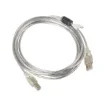Picture of Lanberg CA-USBA-12CC-0030-TR Usb Cable Usb 2.0 3 M Usb B Transparent - CA-USBA-12CC-0030-TR