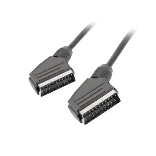 Picture of Lanberg CA-EUEU-10CC-0018-BK Scart Cable 1.8 M Scart (21-Pin) Black - CA-EUEU-10CC-0018-BK