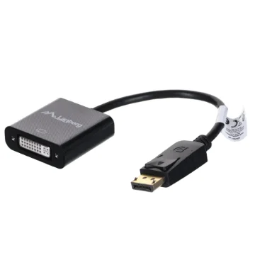 Picture of Lanberg Ad-0007-Bk Video Cable Adapter 0.1 M Displayport Dvi-D Black - Ad-0007-Bk