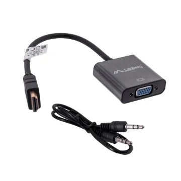 Picture of Lanberg Ad-0017-Bk Video Cable Adapter 0.2 M Vga (D-Sub) Hdmi Type a (Standard) Black - Ad-0017-Bk