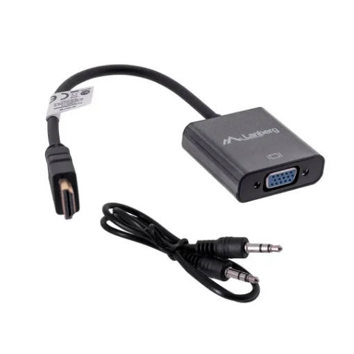 Picture of Lanberg Ad-0017-Bk Video Cable Adapter 0.2 M Vga (D-Sub) Hdmi Type a (Standard) Black - Ad-0017-Bk