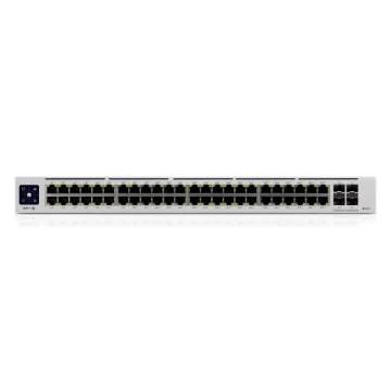 Picture of Ubiquiti Unifi Pro 48-Port Poe Managed L2/L3 Gigabit Ethernet (10/100/1000) Power Over Ethernet (Poe) 1U Silver - Usw-Pro-48-Poe