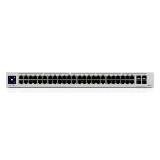Picture of Ubiquiti Unifi Pro 48-Port Poe Managed L2/L3 Gigabit Ethernet (10/100/1000) Power Over Ethernet (Poe) 1U Silver - Usw-Pro-48-Poe