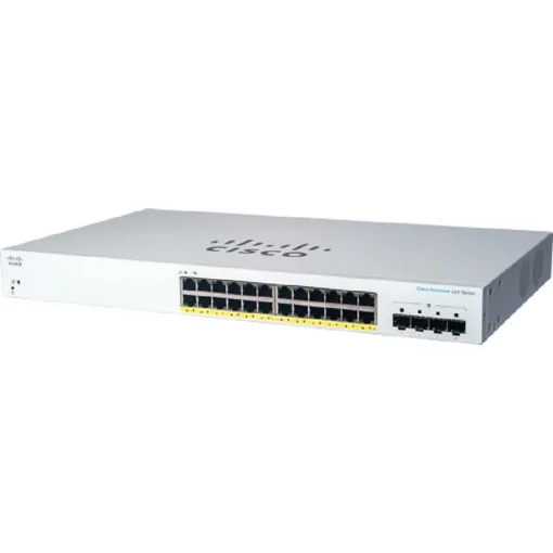 Picture of Cisco CBS220-24P-4G Managed L2 Gigabit Ethernet (10/100/1000) Power Over Ethernet (Poe) 1U White - CBS220-24P-4G-EU