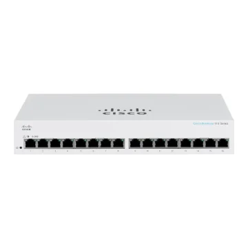 Picture of Cisco CBS110 Unmanaged L2 Gigabit Ethernet (10/100/1000) 1U Grey - CBS110-16T-EU
