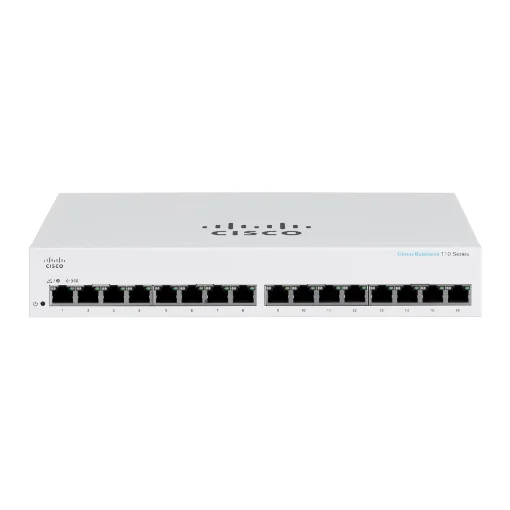 Picture of Cisco CBS110 Unmanaged L2 Gigabit Ethernet (10/100/1000) 1U Grey - CBS110-16T-EU