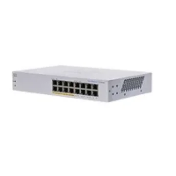Picture of Cisco CBS110 Unmanaged L2 Gigabit Ethernet (10/100/1000) Power Over Ethernet (Poe) 1U Grey - CBS110-16PP-EU