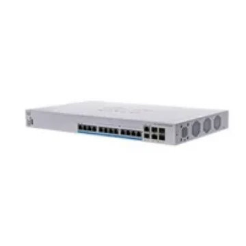 Picture of Cisco CBS350 Managed L3 5G Ethernet (100/1000/5000) Power Over Ethernet (Poe) 1U Black, Grey - CBS350-12NP-4X-EU