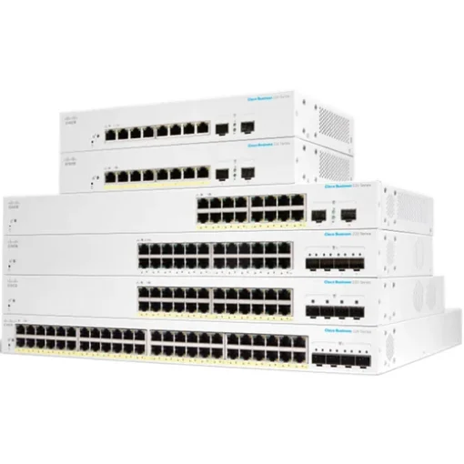 Picture of Cisco CBS220-48P-4G-EU Network Switch Managed L2 Gigabit Ethernet (10/100/1000) Power Over Ethernet (Poe) White - CBS220-48P-4G-EU