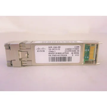 Picture of Cisco 10GBASE-SR Sfp Module for 10-Gigabit Ethernet Deployments, Hot Swappable, 5-Year Standard Warranty (SFP-10G-SR=) - SFP-10G-SR=