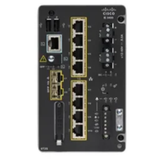 Picture of Cisco Catalyst IE3400 Managed L2 Gigabit Ethernet (10/100/1000) Black - Ie-3400-8T2s-E