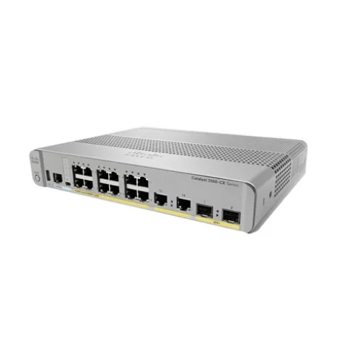 Picture of Cisco Catalyst 3560CX-12PD-S Network Switch, 12 Gigabit Ethernet Ports, 12 Poe+ Outputs, 240W Poe Budget, Two 10 G Sfp+ and Two 1 G Copper Uplinks, Enhanced Limited Lifetime Warranty (WS-C3560CX-12PD-S) - WS-C3560CX-12PD-S