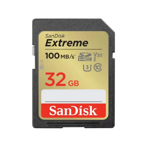 Picture of Sandisk Extreme 32 Gb Uhs-I Class 10 Sdxc Memory Card - SDSDXVT-032G-GNCIN