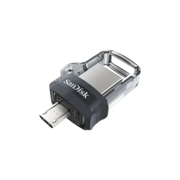 Picture of Sandisk Ultra Dual m3.0 Usb Flash Drive 32 Gb Usb Type-A / Micro-Usb 3.2 Gen 1 (3.1 Gen 1) Black, Silver, Transparent - SDDD3-032G-G46
