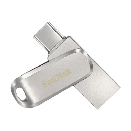 Picture of Sandisk Ultra Dual Drive Luxe Usb Flash Drive 32 Gb Usb Type-A / Usb Type-C 3.2 Gen 1 (3.1 Gen 1) Stainless Steel - SDDDC4-032G-G46