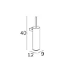 <div>Inda Chrome Fixed Toilet Brush Holder with Brush - A33140CR</div> product image