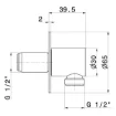 Newform 69699X.50 Stainless Steel Wall Union product image
