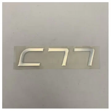 Original Uttern C77 side mount logo graphic silver 8.39 x 2 inch - 157021-01 product image