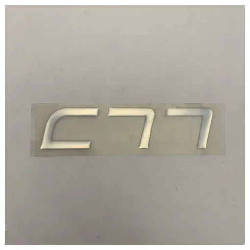 Original Uttern C77 side mount logo graphic silver 8.39 x 2 inch - 157021-01 product image