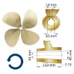 Vetus Propeller 4-Blade Brass 23 x 19 Inch Right - P4E23X19R product image